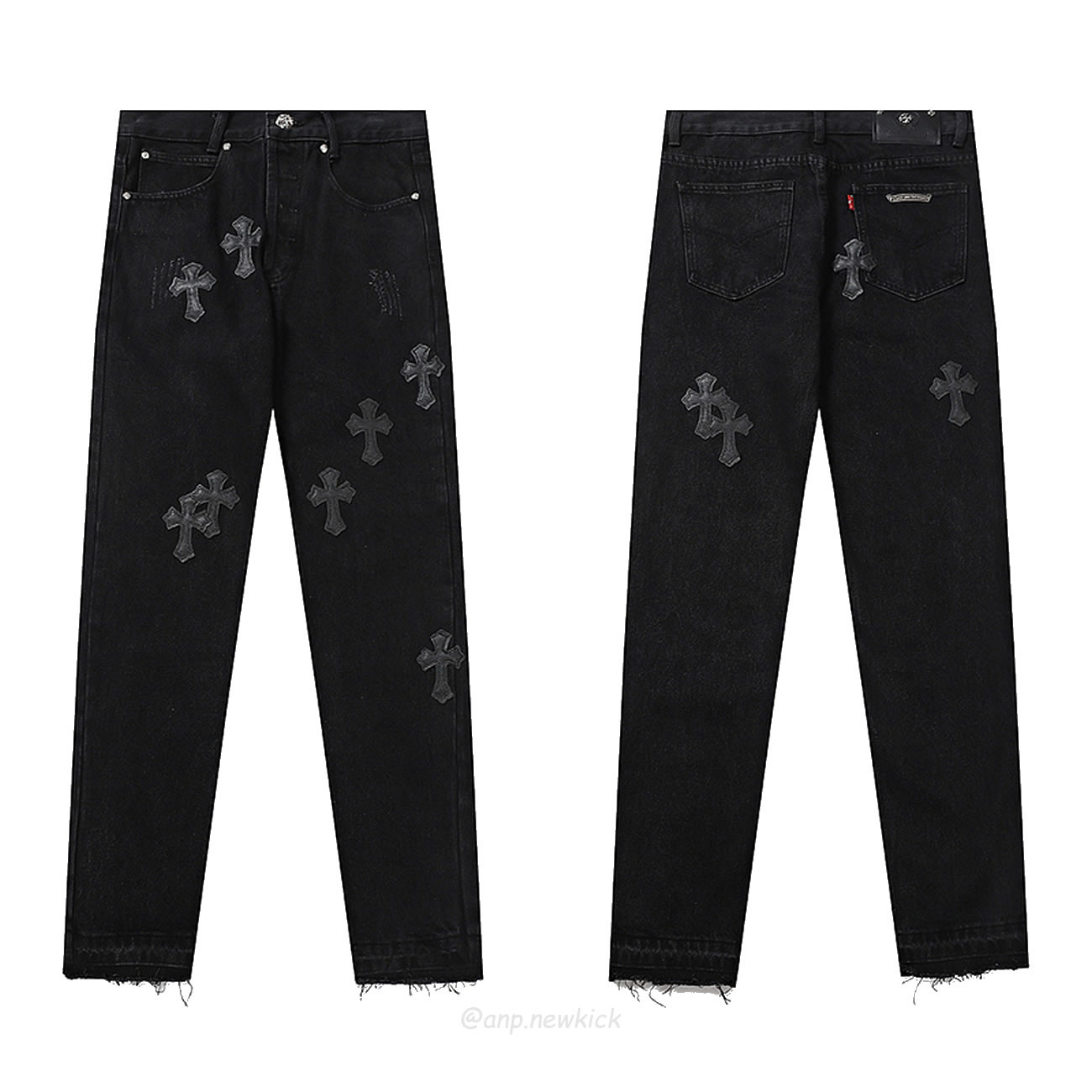 Chrome Hearts Black Cross Jeans (1) - newkick.cc